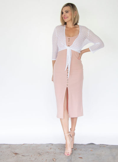 Ribbed Knit Midi Dress