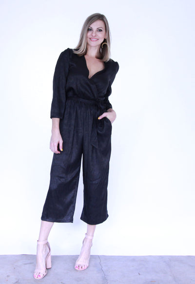 Rose Puff Sleeve Jumpsuit