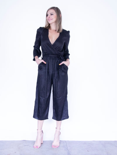 Rose Puff Sleeve Jumpsuit