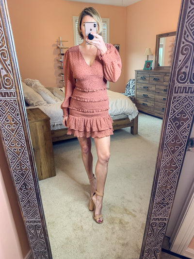 POLKA DOT RUFFLE DRESS