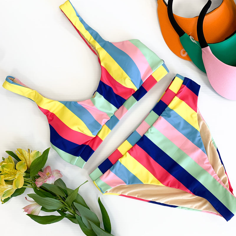 Rainbow Striped Bottom