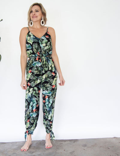 Tropical Split Leg Jumpsuit