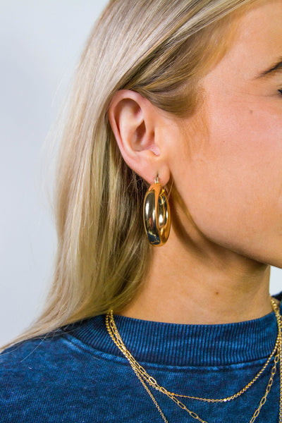 Thick Hoop Earrings
