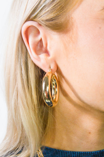 Thick Hoop Earrings