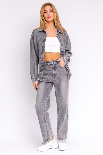 HIGH RISE STRAIGHT JEANS