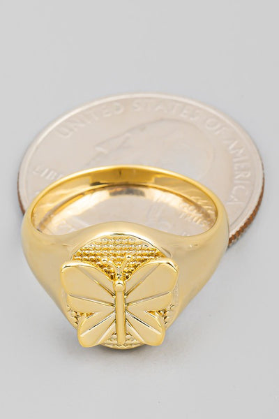 Butterfly Signet Ring