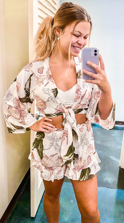 Floral Ruffle Shorts