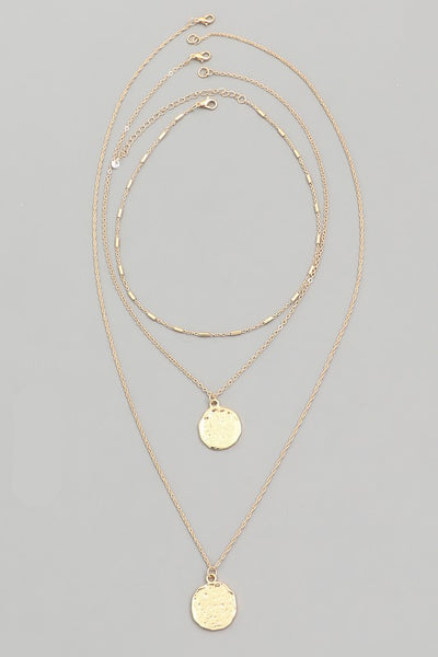 Dainty Layered Coin Choker Necklace