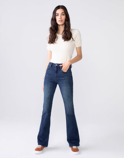 JAN High Rise Slim Flare in Ardent