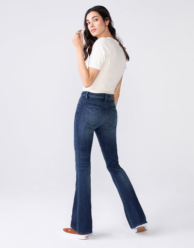 JAN High Rise Slim Flare in Ardent