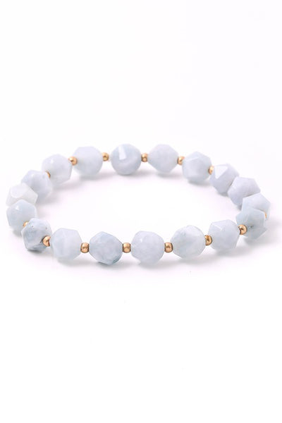 Stretchable Faceted Bead Bracelet