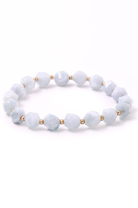 Stretchable Faceted Bead Bracelet