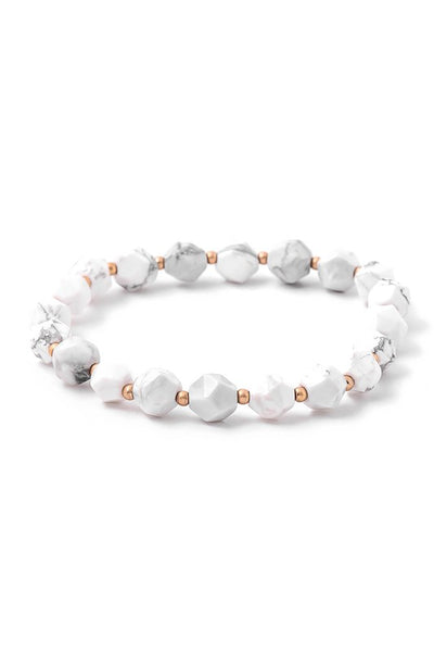 Stretchable Faceted Bead Bracelet