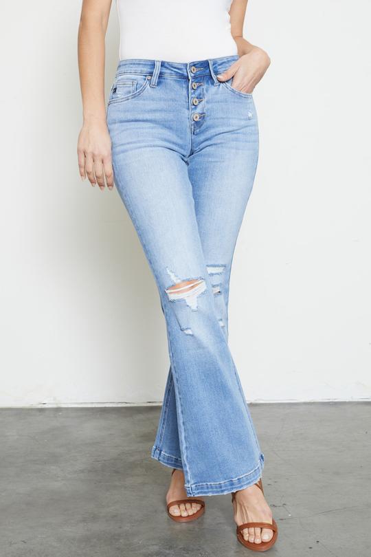 Kancan Lindsey Mid Rise Flare Jeans
