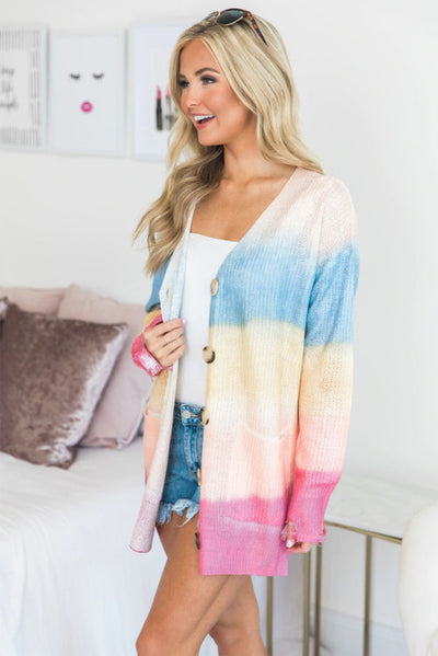 Rainbow Ombre Cardigan