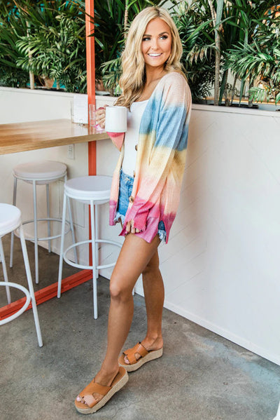 Rainbow Ombre Cardigan