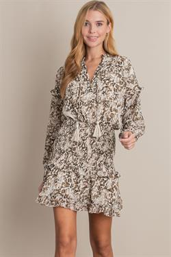 Ambiguous Animal Mini Dress