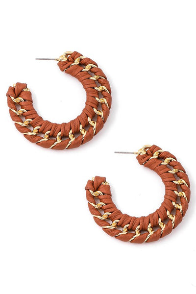 Braided Crochet Hoop Earrings