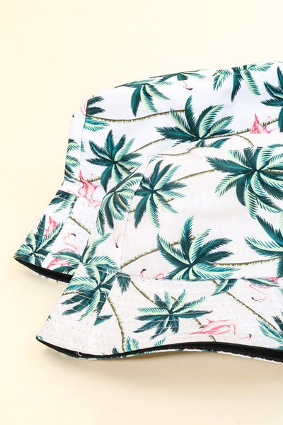 Palm Trees Print Bucket Hat
