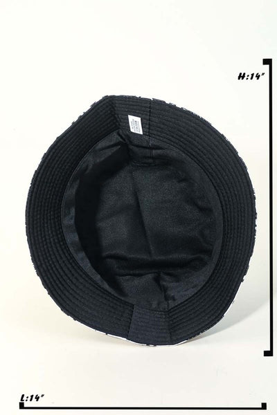 Single Color Palm Trees Print Bucket Hat