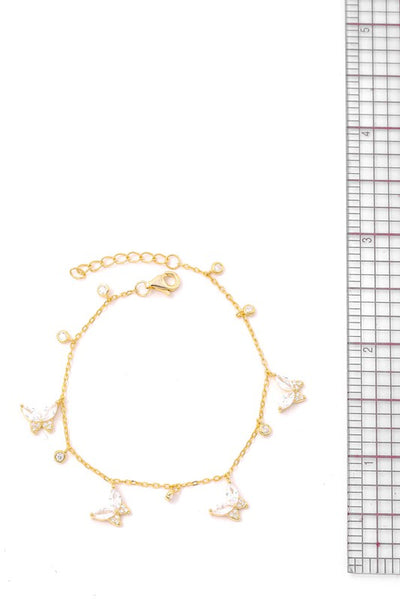 Pave Butterfly Chain Bracelet