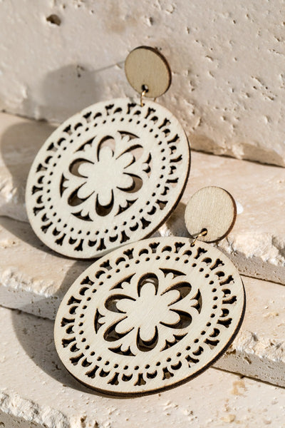 Filigree Wood Earrings