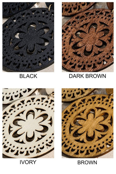 Filigree Wood Earrings