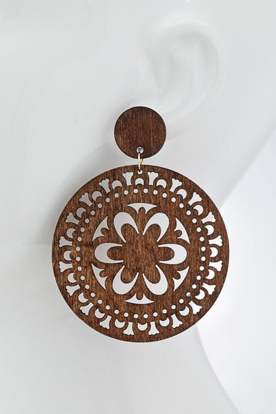 Filigree Wood Earrings