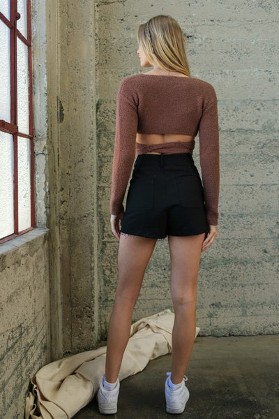 SUSIE WRAP SWEATER TOP