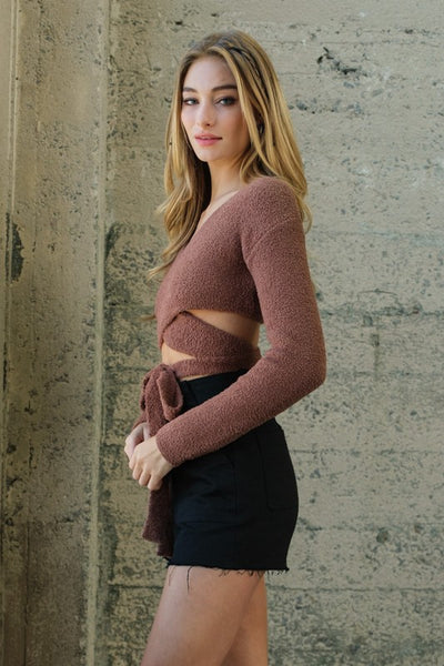 SUSIE WRAP SWEATER TOP