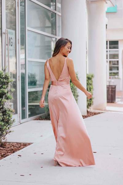 Satin Twist Split Hem Maxi