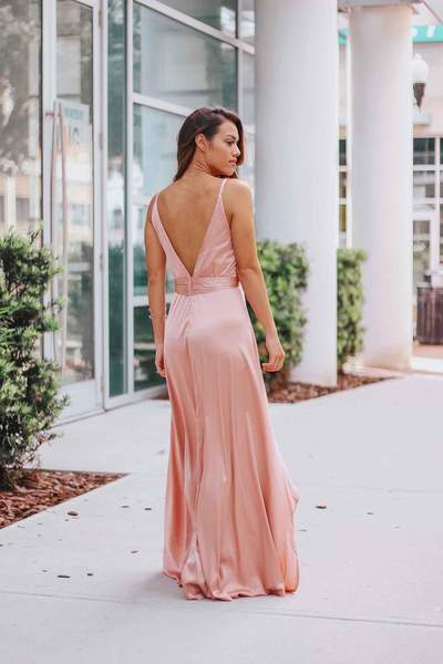 Satin Twist Split Hem Maxi