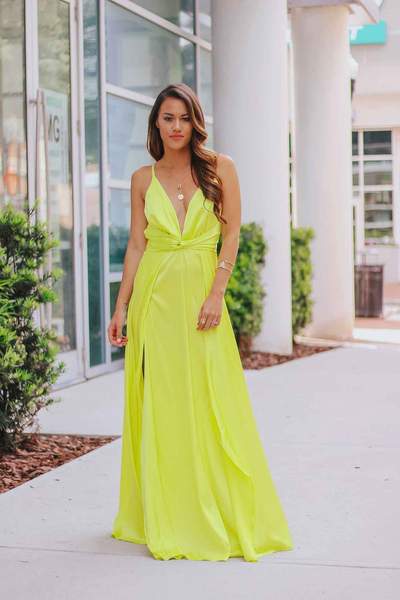 Satin Twist Split Hem Maxi