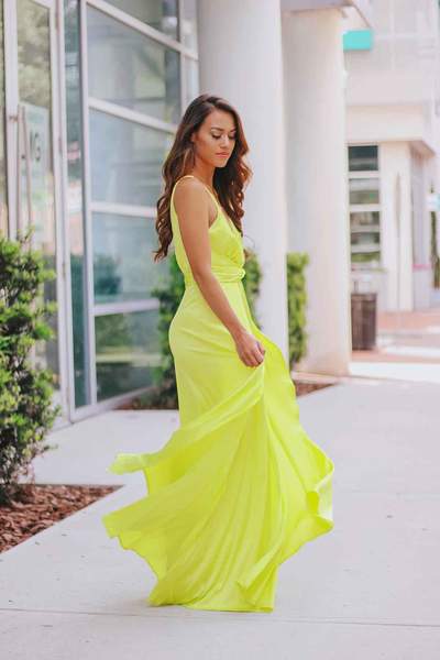 Satin Twist Split Hem Maxi