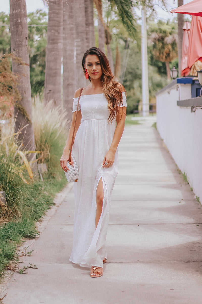 Off Shoulder Maxi Dress