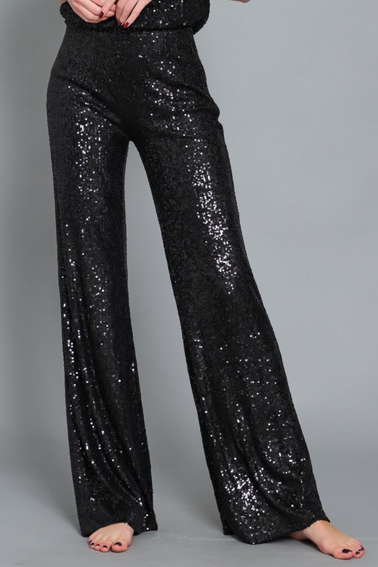 SEQUIN LONG PANTS
