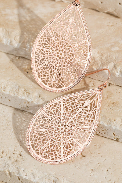 Brass Moroccan Flower Earrings