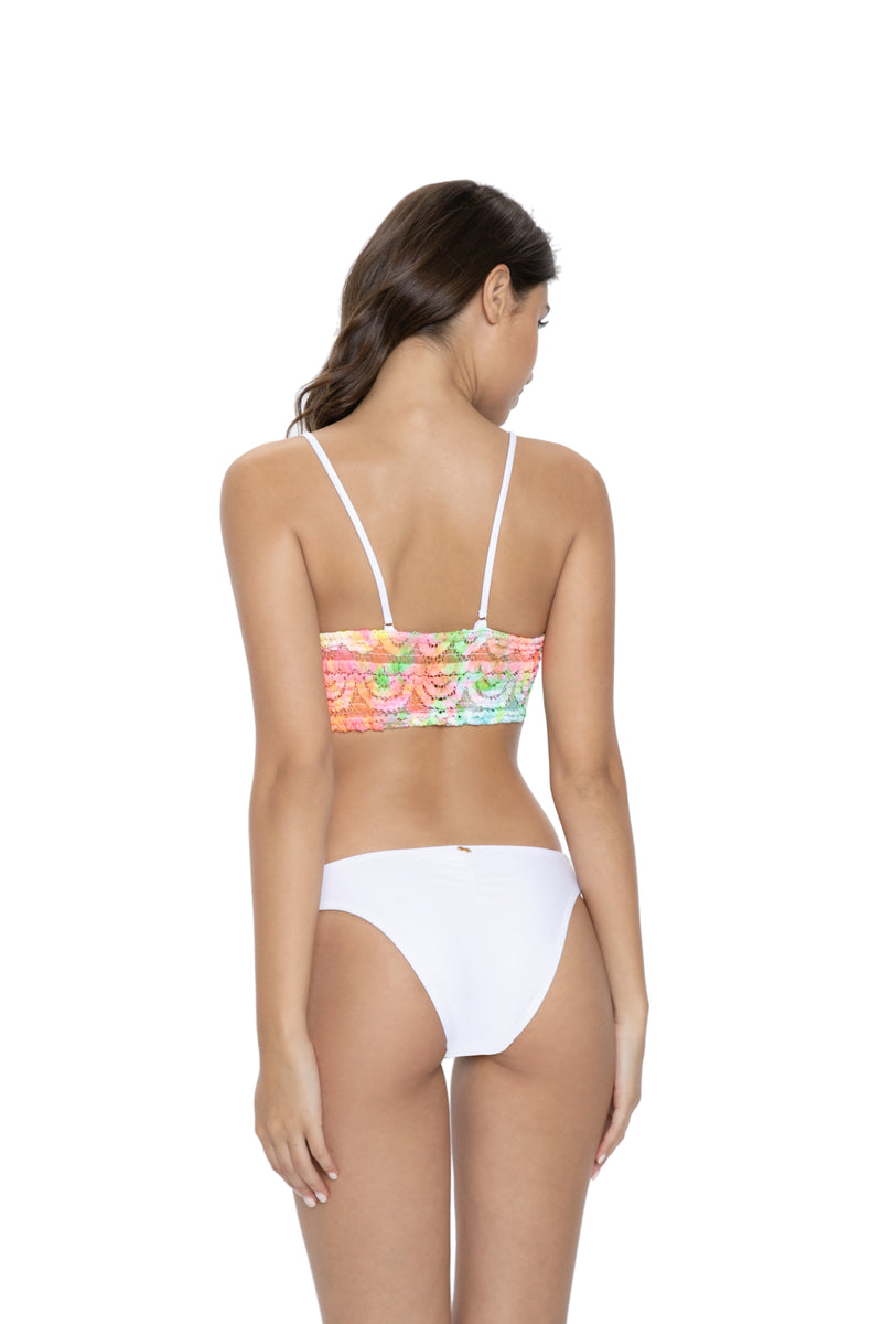 Cali Tie Dye Lace Fanned Teeny Bottom