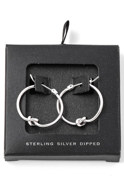 14K Knot Latch Hoop Earrings