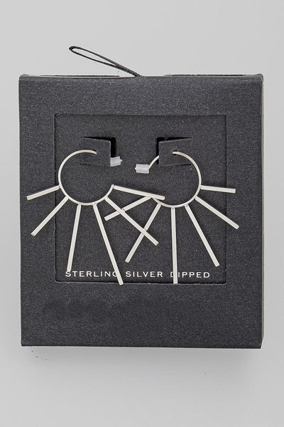 40MM Sun Burst Hoop Earrings