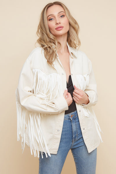 PLUS SIZE SUEDE FRINGE SHAKET