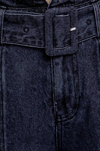 Paperbag Jeans in Dark Grey