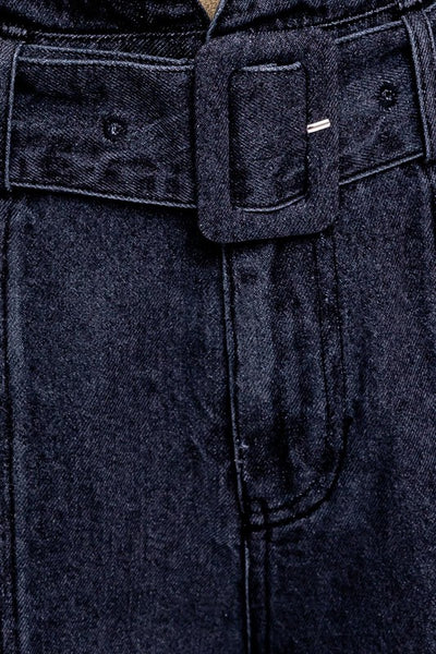 Paperbag Jeans in Dark Grey