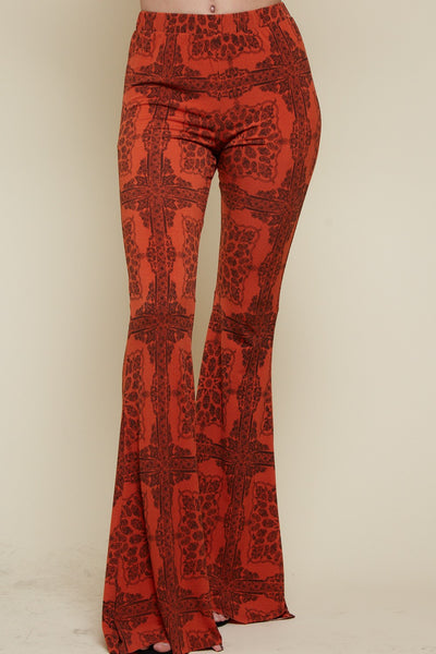 PRINTED BELL BOTTOM WITH POCKETS
