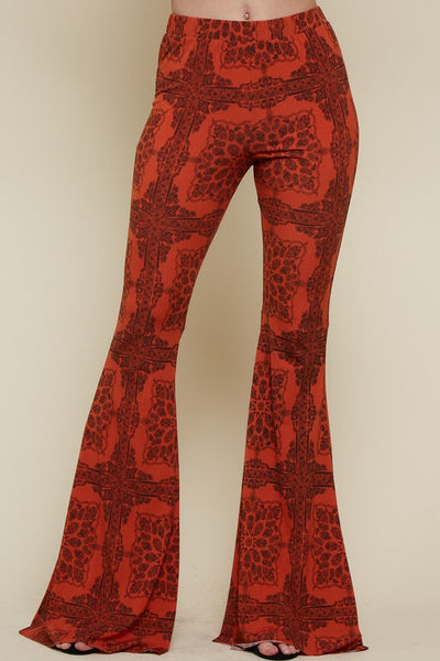 PRINTED BELL BOTTOM WITH POCKETS