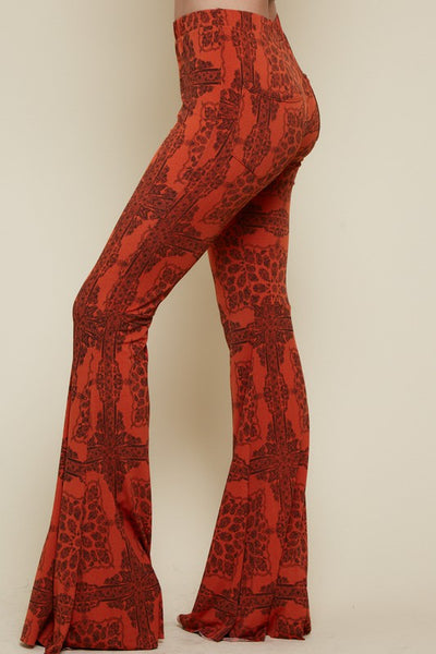 PRINTED BELL BOTTOM WITH POCKETS