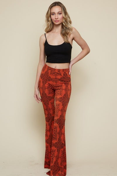 PRINTED BELL BOTTOM WITH POCKETS