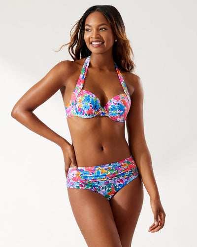 Watercolor Floral Underwire Molded Cup Bikini Top