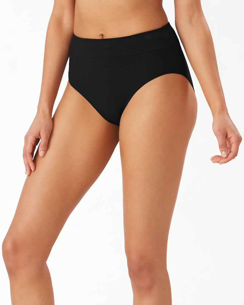 Color Block Reversible High-Waist Bikini Bottoms