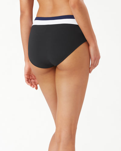 Color Block Reversible High-Waist Bikini Bottoms